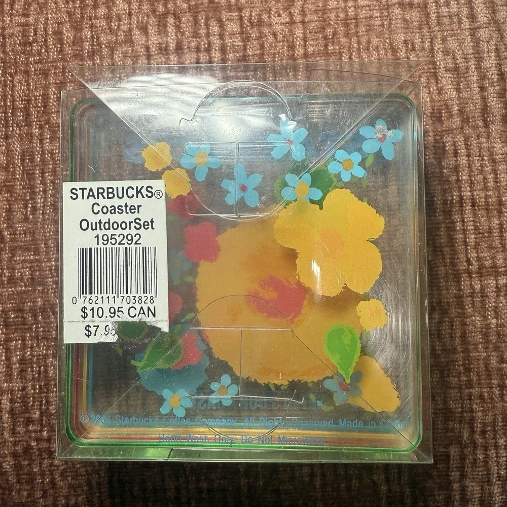 Starbucks Coasters‎ Outdoor Floral 195292 from 2006 Set of 4